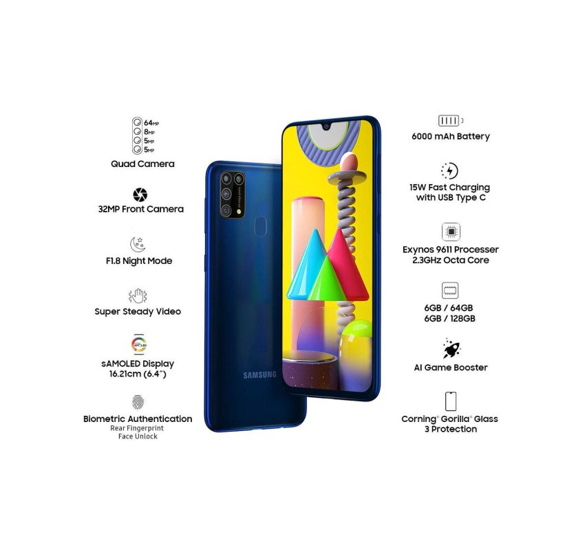 ⁦هاتف Samsung Galaxy M31⁩ - الصورة ⁦3⁩