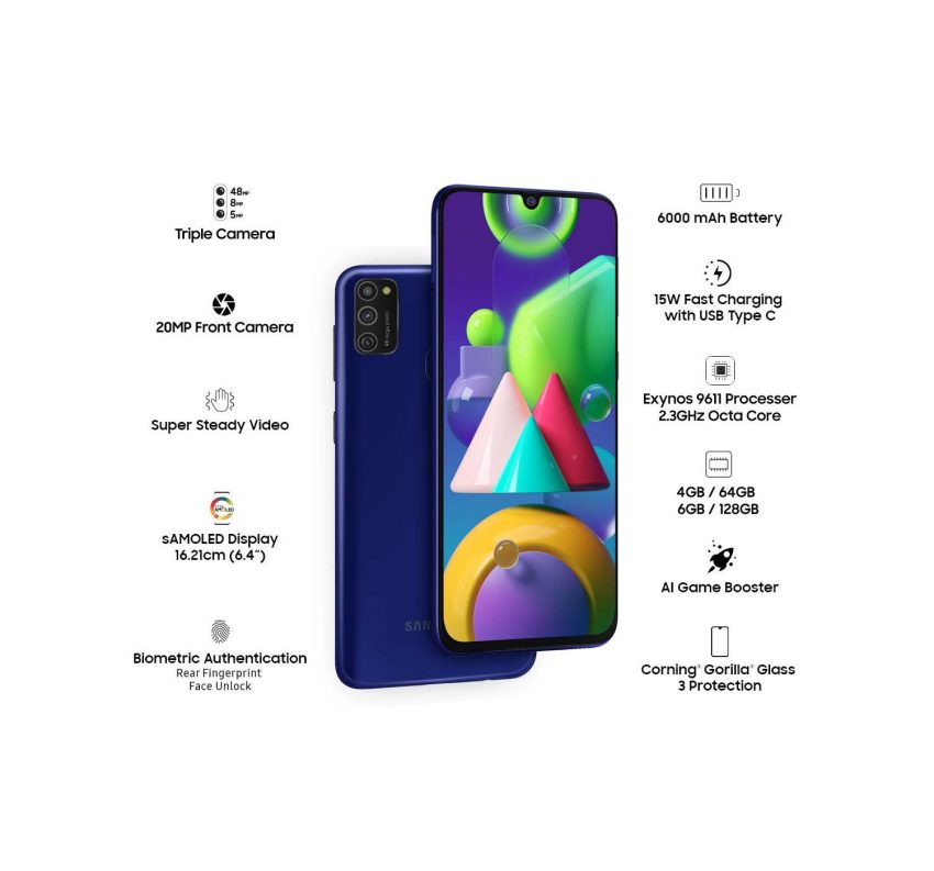 ⁦هاتف Samsung Galaxy M21⁩ - الصورة ⁦4⁩