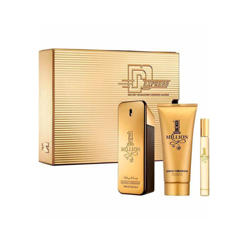 طقم باكو رابان ون مليون - أو دو تواليت (رجالي) 100 مل 3 قطع